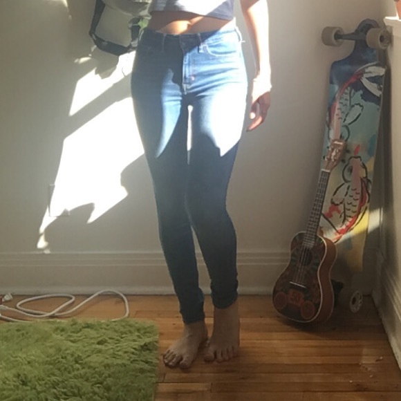 Hollister High Rise Super Skinny Blue Jeans - Picture 1 of 4
